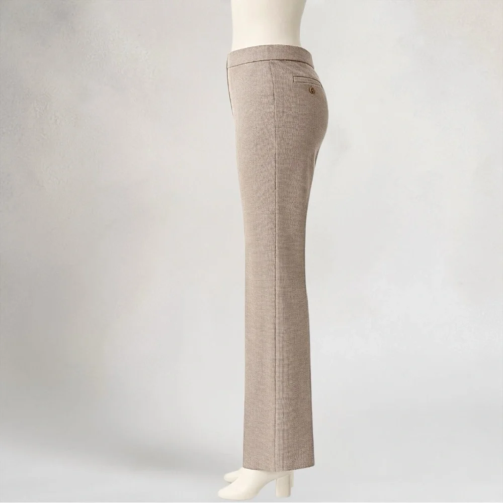 Jones New York Tan Straight-Leg High-Rise Trousers - Picture 3 of 7